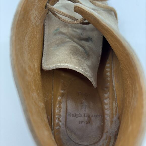 Polo Ralph Lauren Chukka Boots Mens 11 D Tan Suede Crepe Sole Made Italy Used main image 7